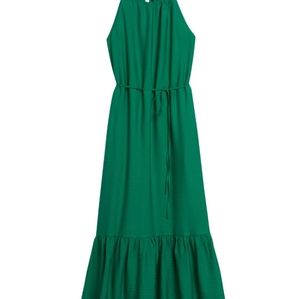 Green Halter Maxi Dress